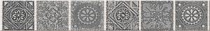Бордюр Azori 585581001 Grazia Grey Nefertiti 40.5x6.2 серый глазурованный матовый 