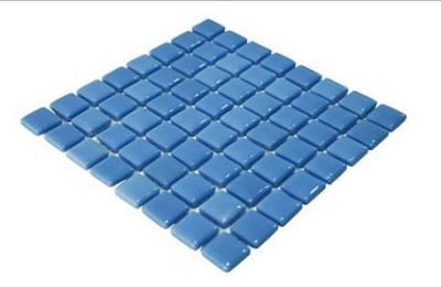 Мозаика Роскошная мозаика МС 5052 30x30 смальта голубая глянцевая, чип 17x17 квадратный