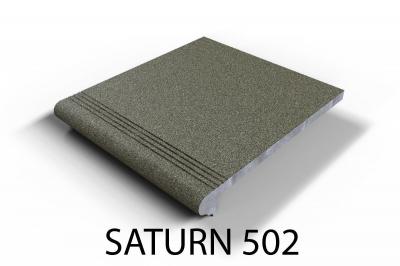 Ступень фронтальная Элит Бетон Saturn 502 31х33 серая глазурованная матовая под камень