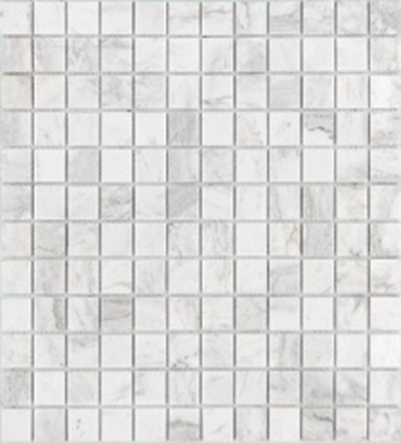 Мозаика Marble Mosaic Square 23x23 Volakas White Mat 30x30 белая матовая под камень, чип 23x23 квадратный