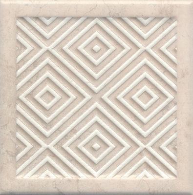 Декор Kerama Marazzi OP\B100\17022 Лонгория 15x15 бежевый матовый с орнаментом