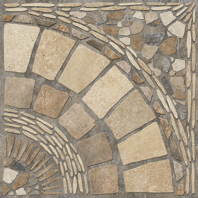 Керамогранит ALMA Ceramica GFU04STA24R Stail 60x60 бежевый / серый сахарный под камень