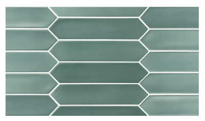 Настенная плитка Equipe 27485 Lanse Viridian 5x25 зеленая матовая моноколор