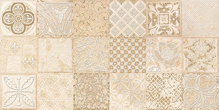 Декоративная плитка Kerlife 906866 Pietra Collage 1C 31.5x63 бежевая матовая орнамент