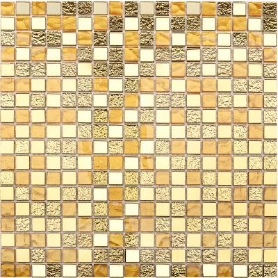 Мозаика Star Mosaic JMG21501 / С0004611 Mix Gold 30x30 золотая глянцевая под металл, чип 15x15 мм квадратный