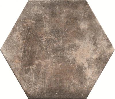 Керамогранит CIR Ceramiche Miami Light Brown Esagona 24x27.7 коричневый глазурованный матовый под камень