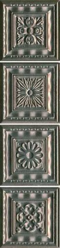 Декор Kerama Marazzi TOA001 Барельеф 9.9x9.9 металл матовый с орнаментом