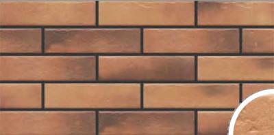 Фасадная плитка Elewacja Retro Brick curry 24.5x6.5