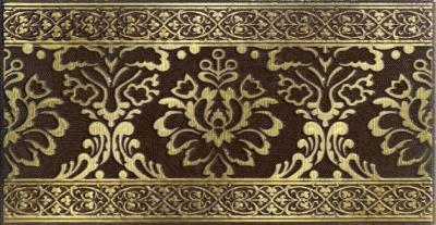 Бордюр настенный Катар 1502-0574 13x25 коричневый