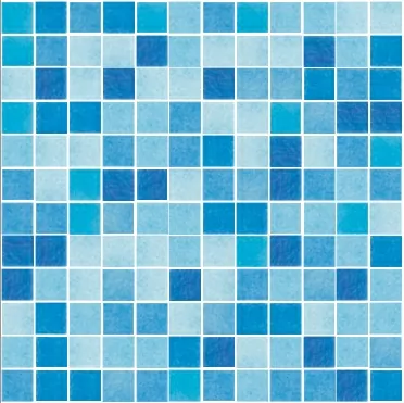 Мозаика Vidrepur С0004102 Mixed № 110/501 (на бумаге) 31.7x31.7 голубая глянцевая авантюрин, чип 25x25 квадратный