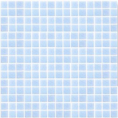 Мозаика ROSE MOSAIC A17 Matrix color 1 (размер чипа 10x10 мм) 31.8x31.8 голубая глянцевая моноколор