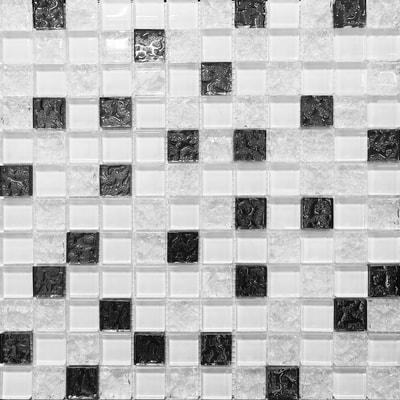 Мозаика Altacera DW7MGW00 Mosaic Glass White 30x30 серая глянцевая под мозаику