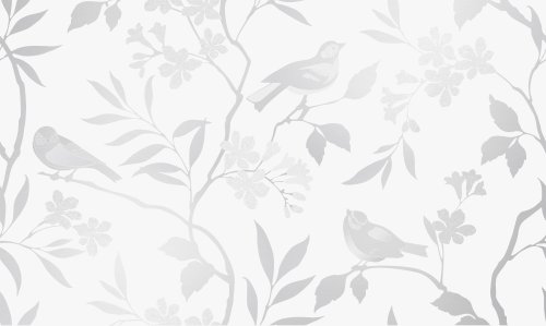 Декор Gracia Ceramica 010300000241 Blanc white decor 01 300х500 белый матовый флористика / птицы и животные