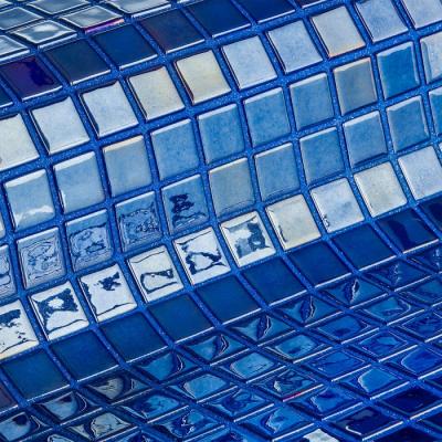 Мозаика Ezarri Metal Azurita 31.3х49.5 синяя глянцевая