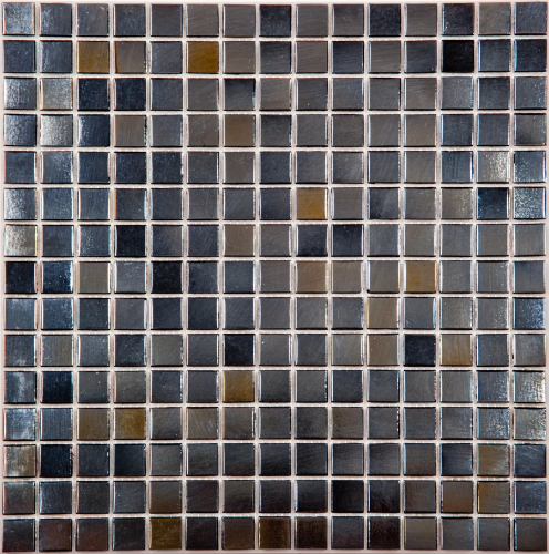 Мозаика NSmosaic 20LK02 GOLDEN 32.7x32.7 черная глянцевая авантюрин / оттенки цвета, чип 20x20 квадратный