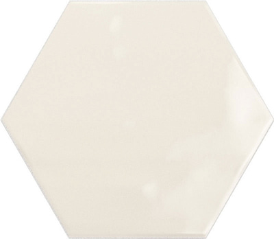 Настенная плитка Ribesalbes Ceramica PT03135 Geometry Hex Ivory Glossy 17.3x15 бежевая глянцевая моноколор