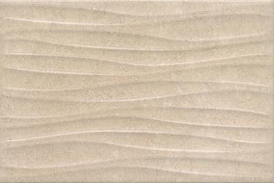 Настенная плитка Kerama Marazzi 8274 Золотой Пляж 30x20 темно-бежевая матовая волнистая / под камень