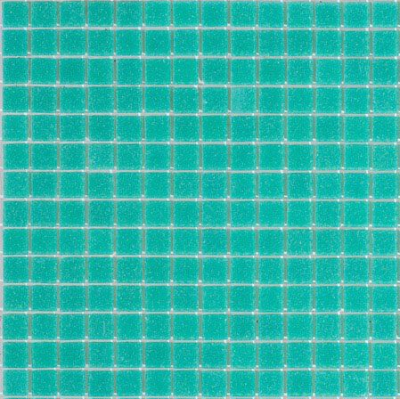 Мозаика ROSE MOSAIC A63 Matrix color 2 (размер чипа 10x10 мм) 31.8x31.8 бирюзовая глянцевая моноколор