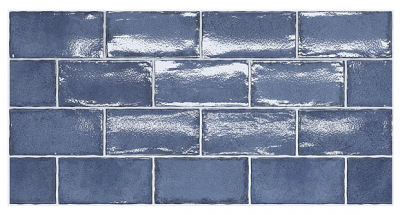 Настенная плитка Equipe 27611 Altea Thistle Blue 7,5x15 синяя глянцевая под камень