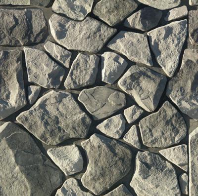 Камень искусственный White Hills 600-80 Рутланд 7x5.5 / 49x38 серый рельефный / матовый
