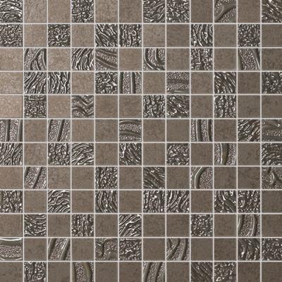 Мозаика Fap Ceramiche fKRQ Meltin Terra Mosaico 30.5x30.5 коричневая матовая с орнаментом