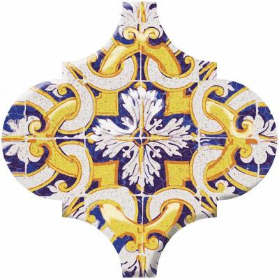 Декор Kerama Marazzi OP\A159\65000 Арабески Майолика 6.5x6.5 белый глянцевый с орнаментом