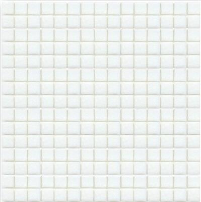 Мозаика ROSE MOSAIC A02 Matrix color 1 (размер чипа 10x10 мм) 31.8x31.8 белая глянцевая моноколор