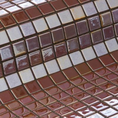 Мозаика Ezarri Metal Opalo 31.3х49.5 коричневая глянцевая