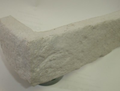 Угловой элемент Zikkurat Старый кирпич 1-00-00 9x19 белый рельефный под кирпич