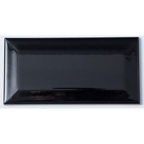 Настенная плитка NSmosaic TH752A Ceramic 7.5x15 черная глянцевая моноколор