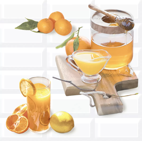Панно Azori 583012023 VOGUE Citrus 40.2x40.5 белое глянцевое кухонная тематика (компл. из 2 шт)