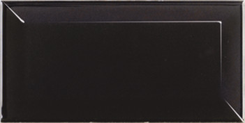 Настенная плитка Equipe 14263 Metro 15x7.5 черная лаппатированная моноколор