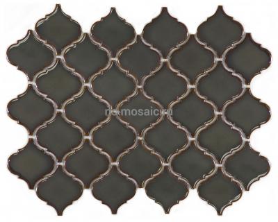 Мозаика NSmosaic RUSTIK R-305 керамика 293х245 темно-коричневая глянцевая