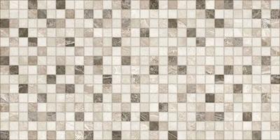 Настенная плитка Eurotile Ceramica Hermitage Mosaic 30x60 бежевая / коричневая глянцевая под мозаику
