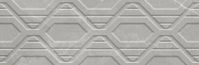 Настенная плитка Azteca Rev. Dubai R90 oxo grey 30x90 серая глянцевая с орнаментом