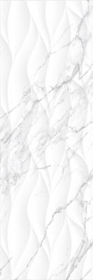 Декор Creto MDS23W29310C Lazzaro Pearl W M/STR R Glossy 1 30х90 белый глянцевый 3D под мрамор