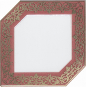 Декор Kerama Marazzi HGD\B250\18000 Клемансо 15x15 розовый / белый глянцевый с орнаментом