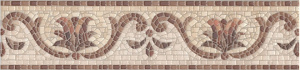 Бордюр Kerama Marazzi HGD\A239\SG1544L Пантеон 40.2x9.6 бежевый матовый мозаика / узоры