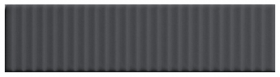 Настенная плитка 41zero42 4100680 Biscuit Strip Notte 5x20 черная матовая 3D узор / полосы