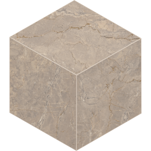 Мозаика ESTIMA Mosaic/BR02_NS/25x29/Cube Bernini Beige 25x29 бежевая неполированная под камень, чип ромб