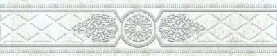 Бордюр Eurotile Ceramica 38 Lia Light 29.5x6 серый глазурованный матовый геометрия