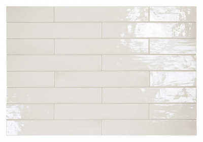 Настенная плитка Equipe 26929 Manacor White 6,5x40 белая глянцевая моноколор