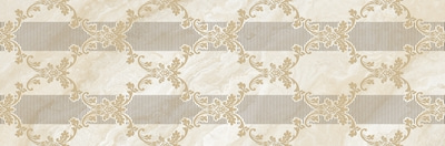 Декоративная плитка Eurotile Ceramica 76 Ermitage 89.5x29.5 бежевая / коричневая глазурованная глянцевая под мрамор