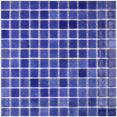 Мозаика Vidrepur С0001668 Colors 508 марино дымчатая (на сцепке) 31.7х39.6 синяя глянцевая / стекло оттенки синего