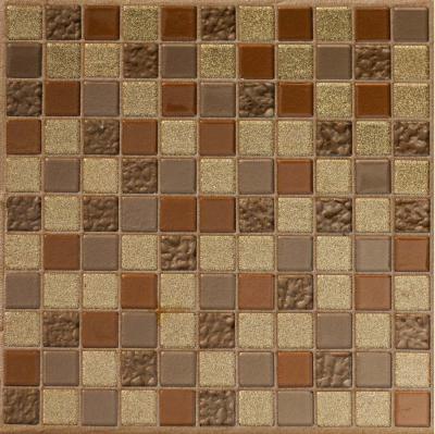 Мозаика Orro mosaic CHOCOLATE 29.5x29.5 микс коричневая/серая глянцевая, чип 25x25 квадратный