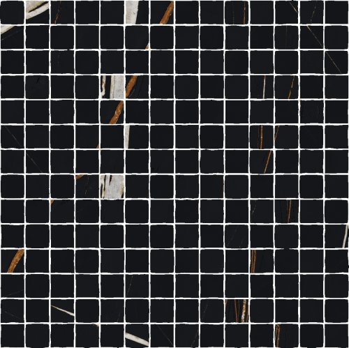Мозаика Italon 620110000124 Шарм Делюкс Сахара Сплит / Charme Delux Sahara Mosaico Split 30x30 черная патинированная под мрамор, чип квадратный