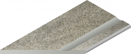 Спецэлемент Italon 620090001062 Нордика Сильвер Бортик с выемкой закругленный левый / Nordica X2 Silver Bordo Svasato Round Sx 30x60 серый натуральный под камень
