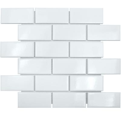 Мозаика Star Mosaic A32000/A1001G / С0002900 Brick White Glossy 29.1x29.5 белая глянцевая моноколор, чип 45x95 мм прямоугольный