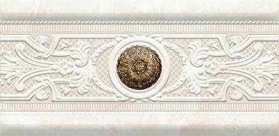 Бордюр Eurotile Ceramica 92 Ermitage 30x15 бежевый глазурованный глянцевый под мрамор