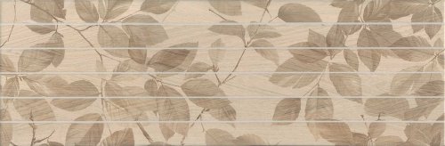 Декоративная плитка Kerama Marazzi 13103TR\3F Семпионе 30x89.5 (9 мм) бежевая матовая / структурная с листьями / полосы
